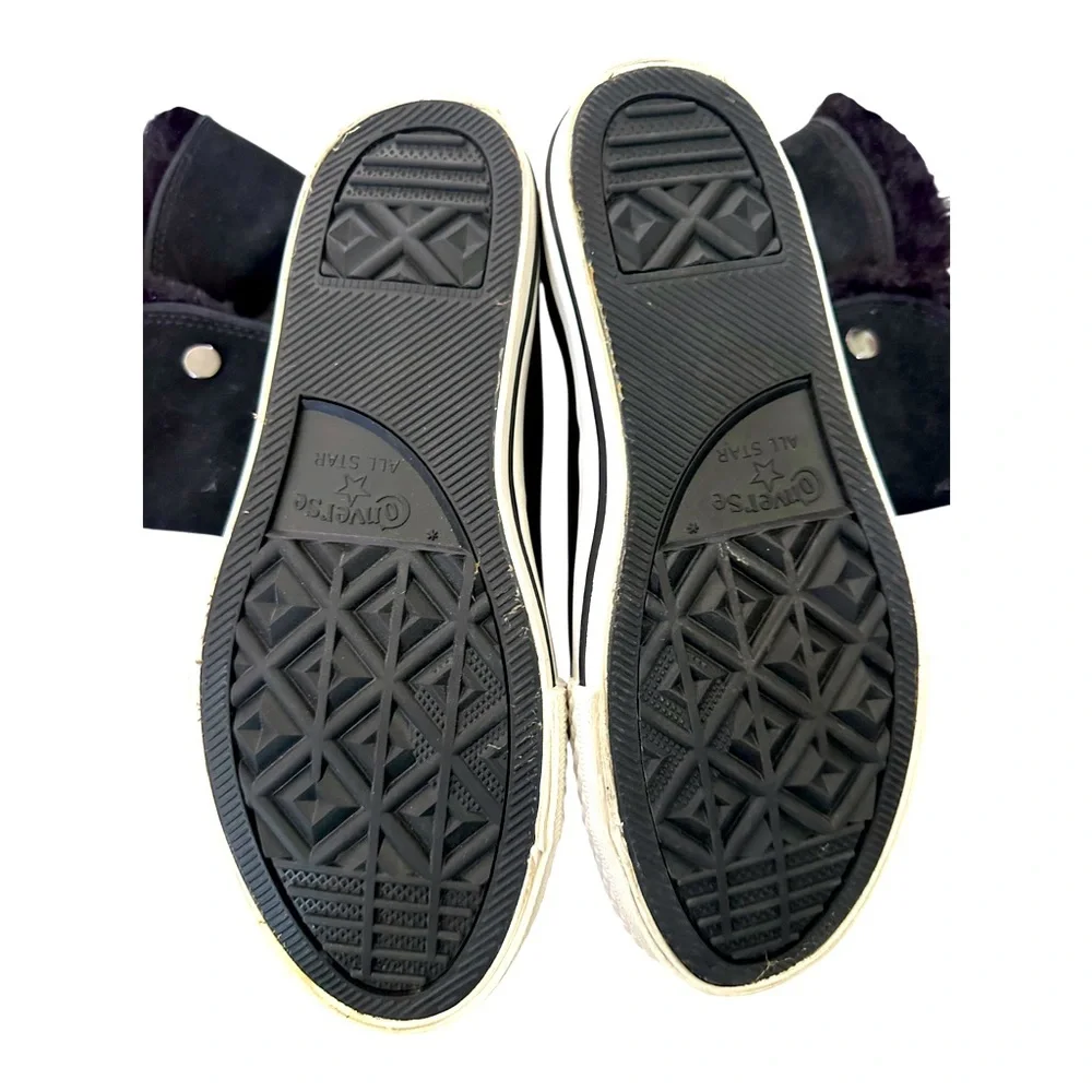 Converse All Star CT Beverly Black Suede Boots Women’s | Sherpa Lined | Sz 6